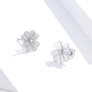 Boucles d'oreilles trèfles en argent