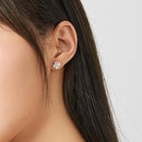 Boucles d'oreilles trèfles en argent