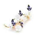 Broche barrette fleur
