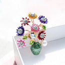 Broche bouquet de fleurs