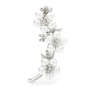 Broche fleur argent