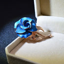 Broche fleur bleue