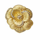 Broche fleur en or