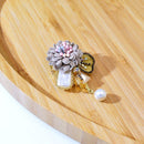Broche fleur en tissu