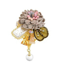Broche fleur en tissu