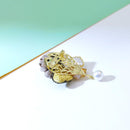 Broche fleur en tissu