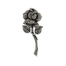 Broche fleur grise