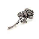 Broche fleur grise