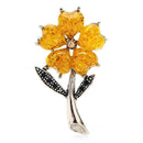Broche fleur jaune