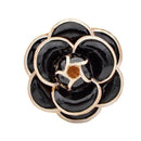 Broche fleur noire