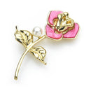 Broche fleur rose