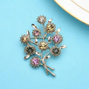 Broche rétro fleurs