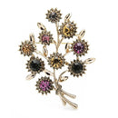 Broche rétro fleurs