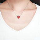 Charm cœur rose rouge