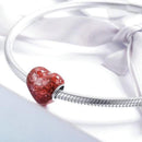 Charm cœur rose rouge