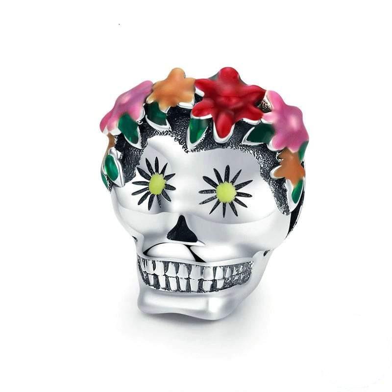 Charm fleur crâne mexicain