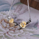 Collier fantaisie fleur