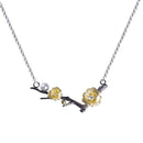 Collier fantaisie fleur