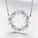 Collier fleur argent