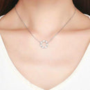 Collier fleur argent