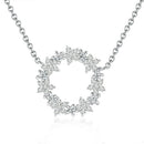 Collier fleur argent