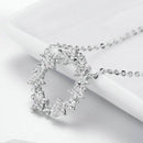 Collier fleur argent