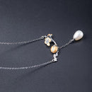 Collier fleur coccinelle