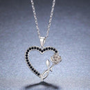 Collier fleur & coeur