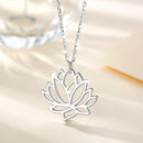 Collier fleur de lotus argent