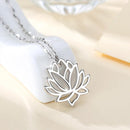 Collier fleur de lotus argent