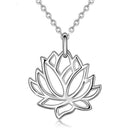 Collier fleur de lotus argent