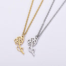 Collier origami fleur