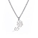 Collier origami fleur