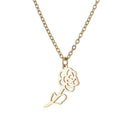 Collier origami fleur