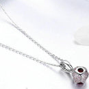 Collier pierre rouge fleur