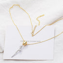 Collier rose fleur gold