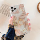 Coque iPhone Fleurie & Dorée