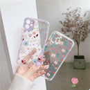 Coque iPhone fleurs décorées