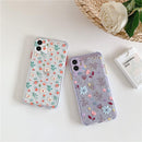 Coque iPhone fleurs décorées