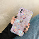 Coque iPhone fleurs décorées