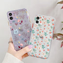 Coque iPhone fleurs décorées