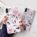 Coque iPhone fleurs peintes