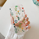 Coque iPhone transparente avec fleurs