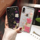 Coque iPhone transparente motifs fleurs
