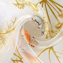 Double rideaux fleurs avec motifs papillons