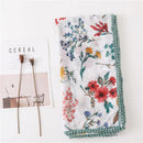 Foulard en soie avec fleurs