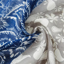 Foulard fleuri bleu