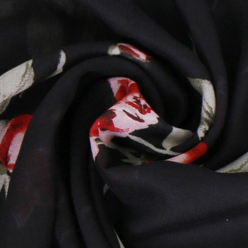 Foulard fleuri noir