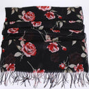 Foulard fleuri noir