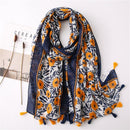 Foulard fleuri pour femme
